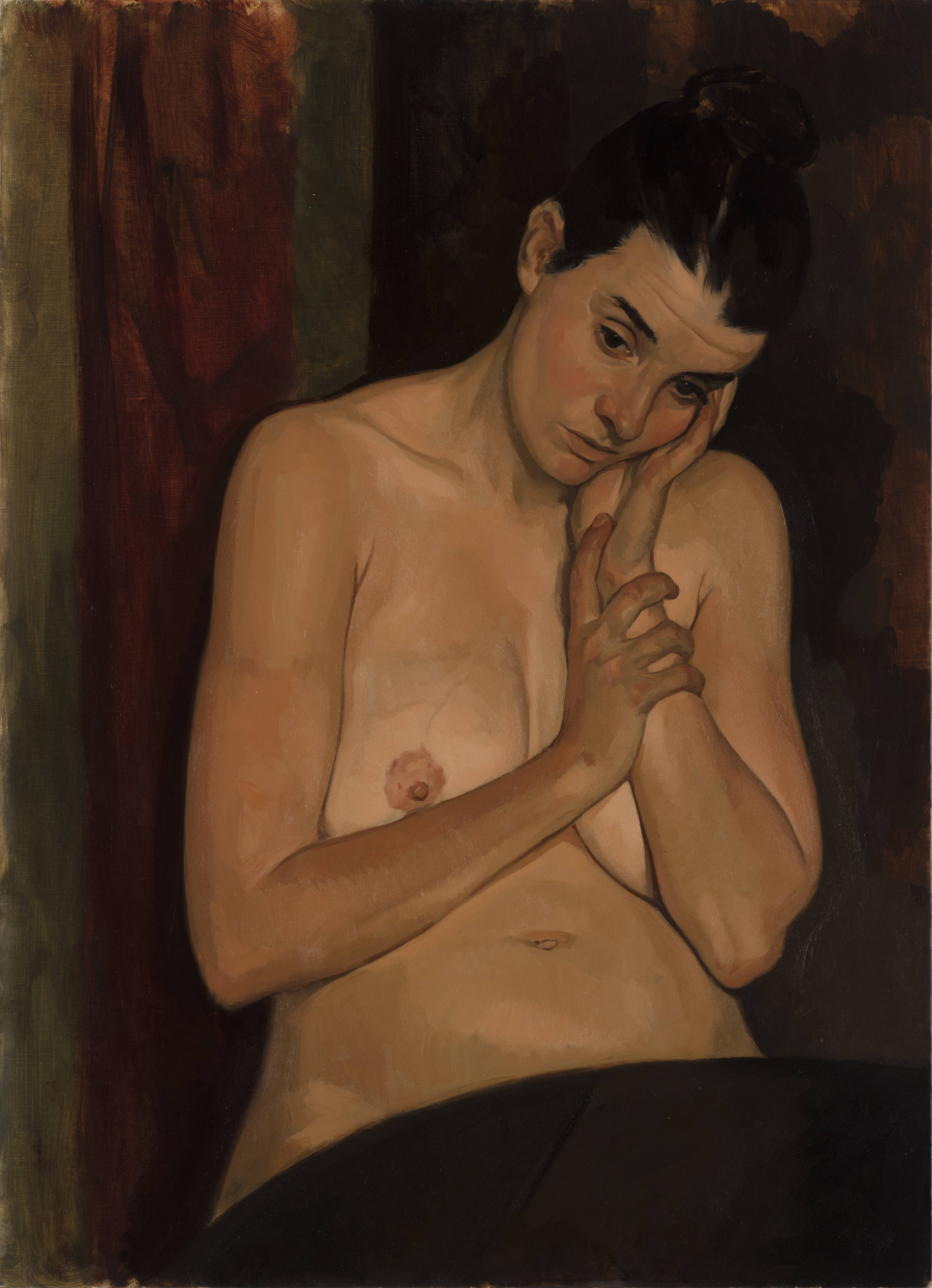 Nude at the table