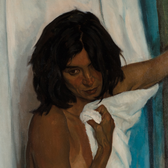 Three figure studies   centre panel (detail)