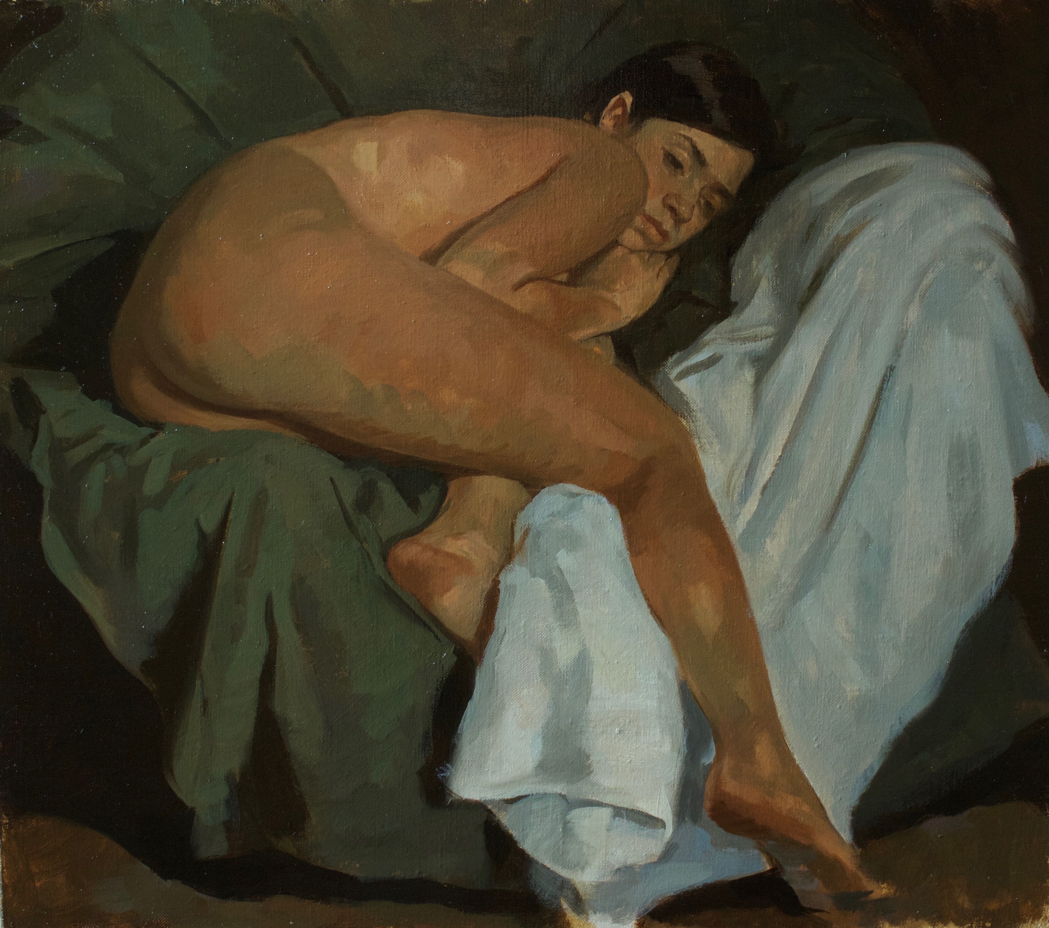 Figure in repose . 14 x 16 inches